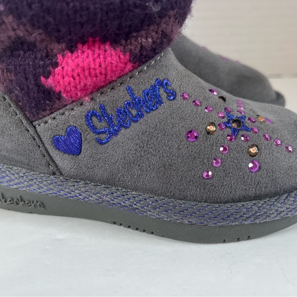 Skechers Twinkle Toes Toddler Girls Grey size 5 boots. 10415N - Picture 4 of 8
